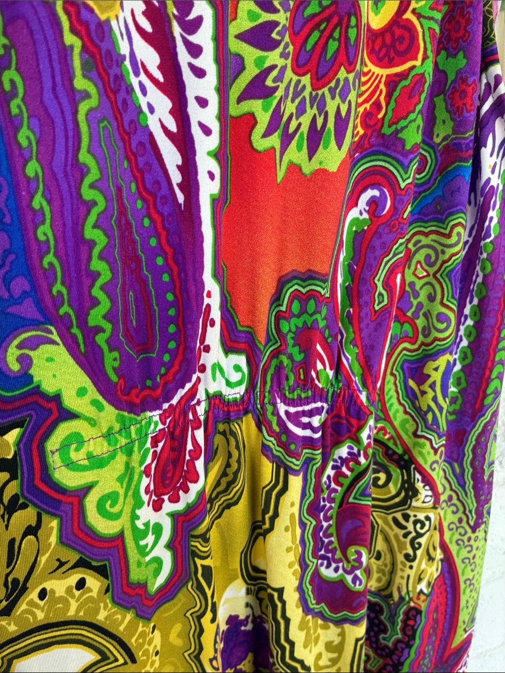 Designer ICE Purple Paisley Multicolor Floral Maxi Dress 12 - Picture 9 of 10